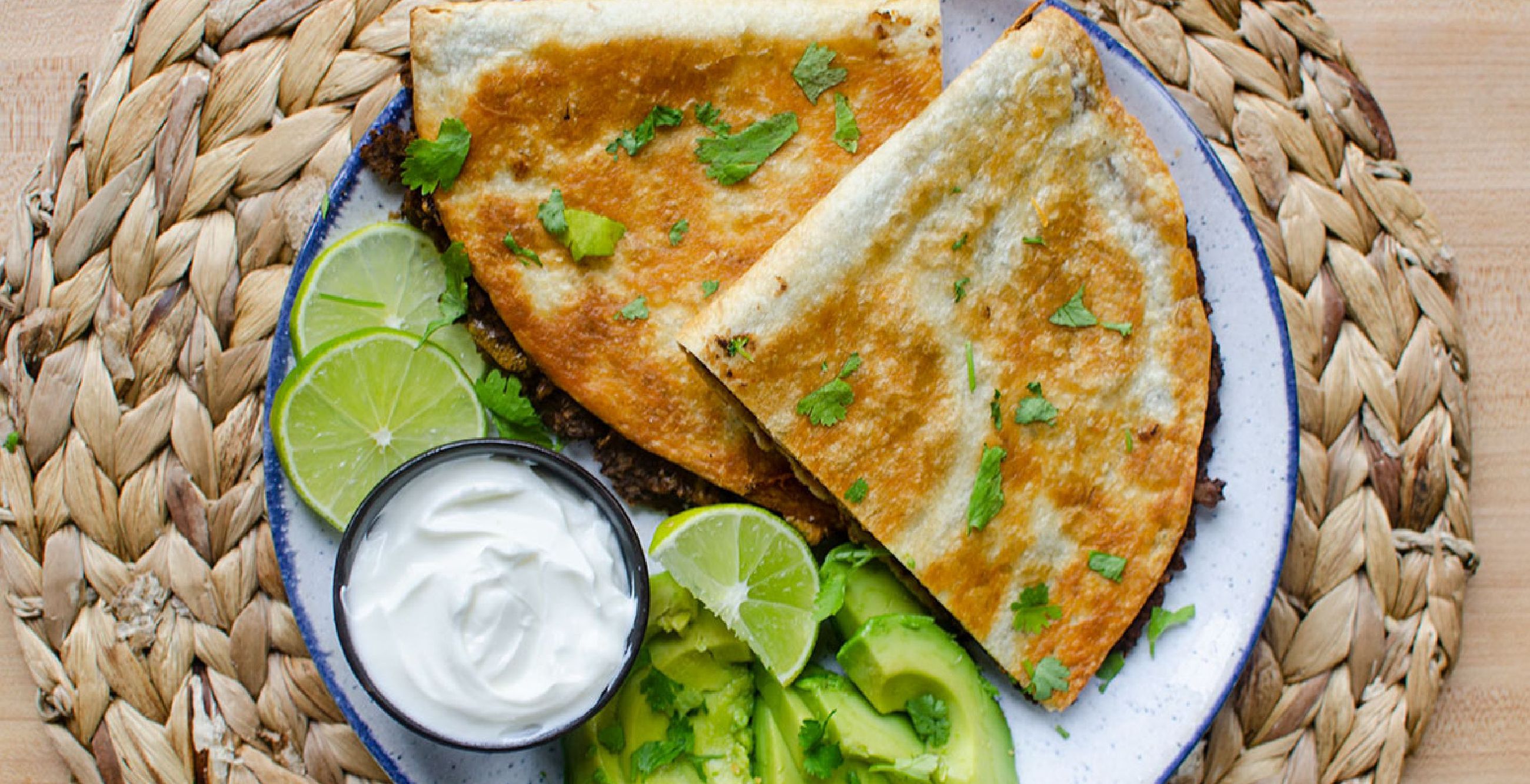 Mushrooms and Black Bean Quesadilla